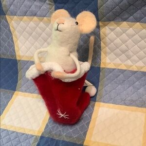 Primitives by Kathy Red and White Holiday Mouse Decor